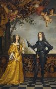 Gerard van Honthorst Willem II (1626-50), prince of Orange, and his wife Maria Stuart (1631-60) Germany oil painting artist